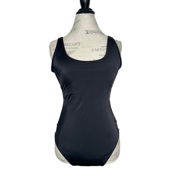 Fabletics | Women | Scoop Tie Back Shaping Black One Piece Swimsuit | Sz Large - Picture 3 of 15